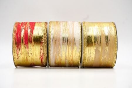 Festive Metallic Foil Abstract Ribbon - Festive Metallic Foil Abstract Ribbon